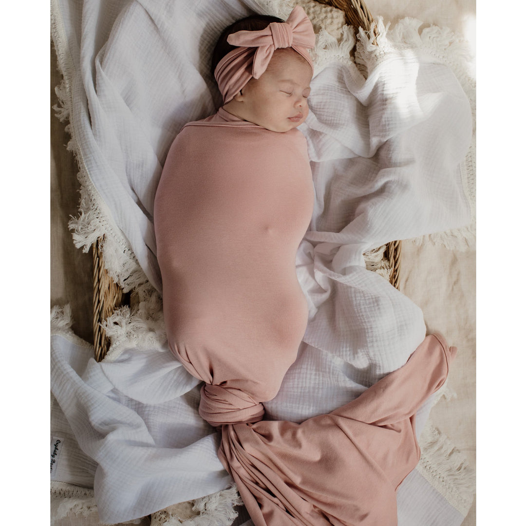                                                                                                                                                                                                                              Headtie and Swaddle Set - Clay 