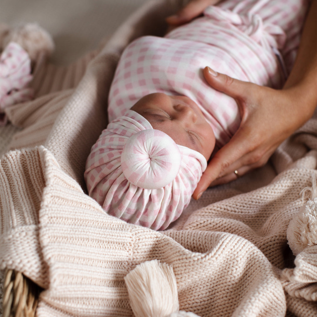                                                                                                                                                                                                                              Baby Turban - Gingham