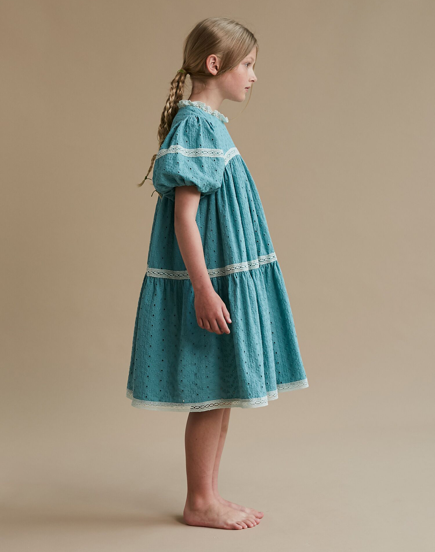 THE MIDDLE DAUGHTER TIER-RY EYED DRESS Broderie Anglaise - Rain THE MIDDLE DAUGHTER TIER-RY EYED DRESS Broderie Anglaise - Rain
