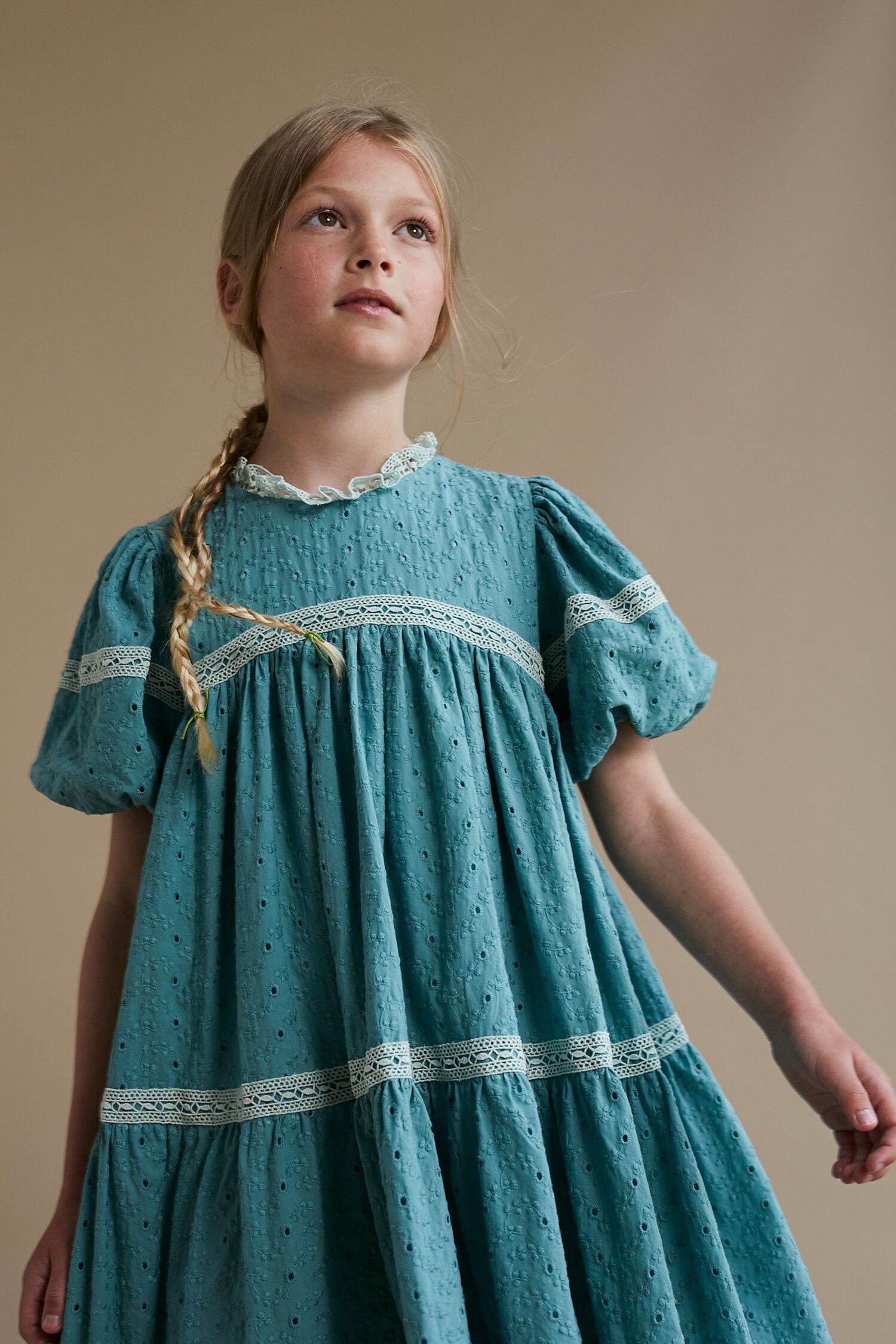 THE MIDDLE DAUGHTER TIER-RY EYED DRESS Broderie Anglaise - Rain THE MIDDLE DAUGHTER TIER-RY EYED DRESS Broderie Anglaise - Rain