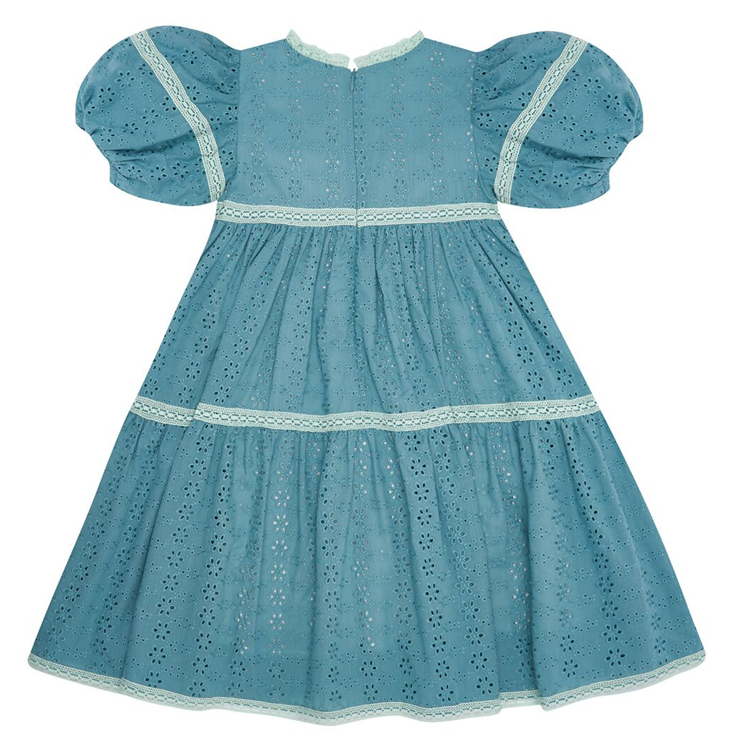 THE MIDDLE DAUGHTER TIER-RY EYED DRESS Broderie Anglaise - Rain THE MIDDLE DAUGHTER TIER-RY EYED DRESS Broderie Anglaise - Rain
