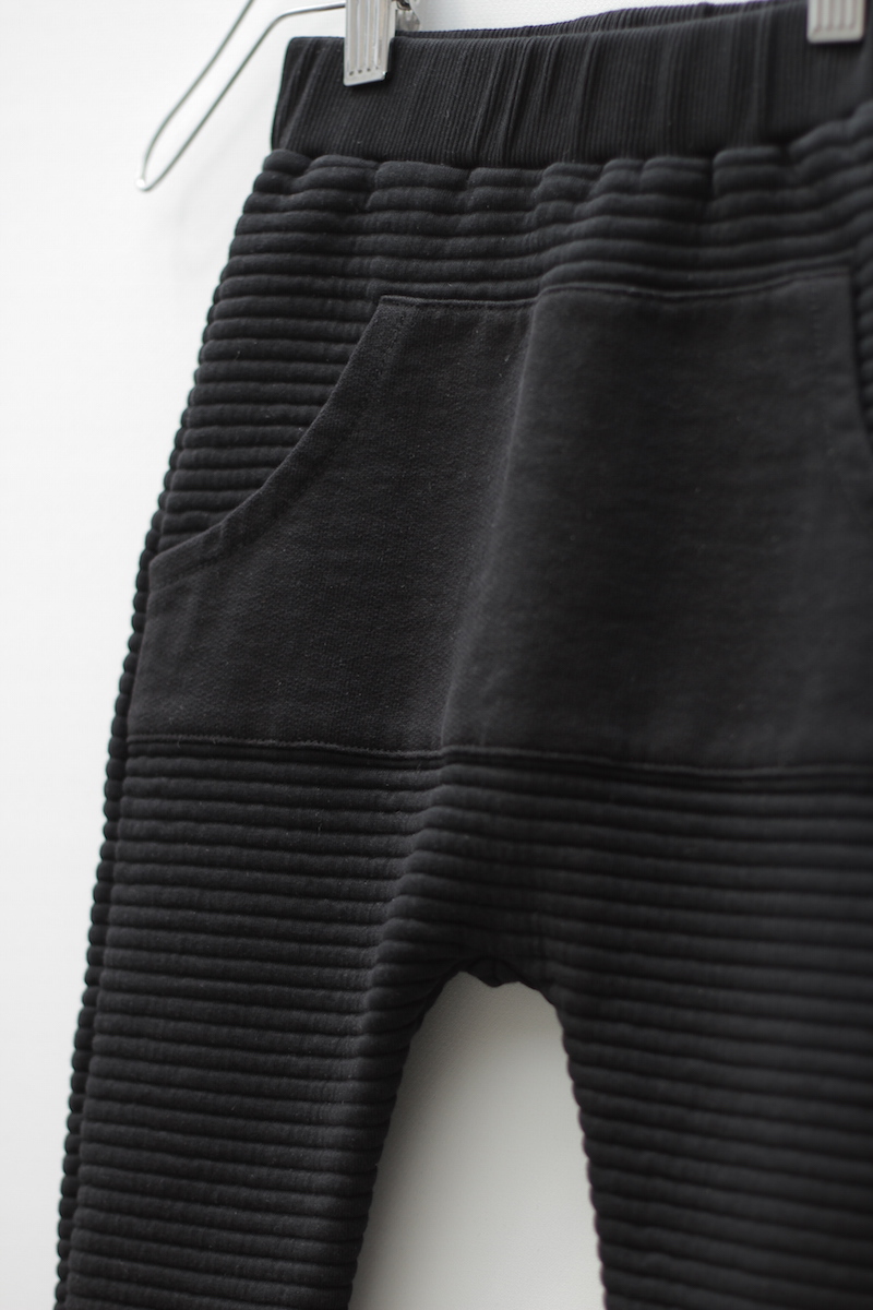       Black textured pants