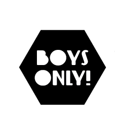 Boys only wall sticker