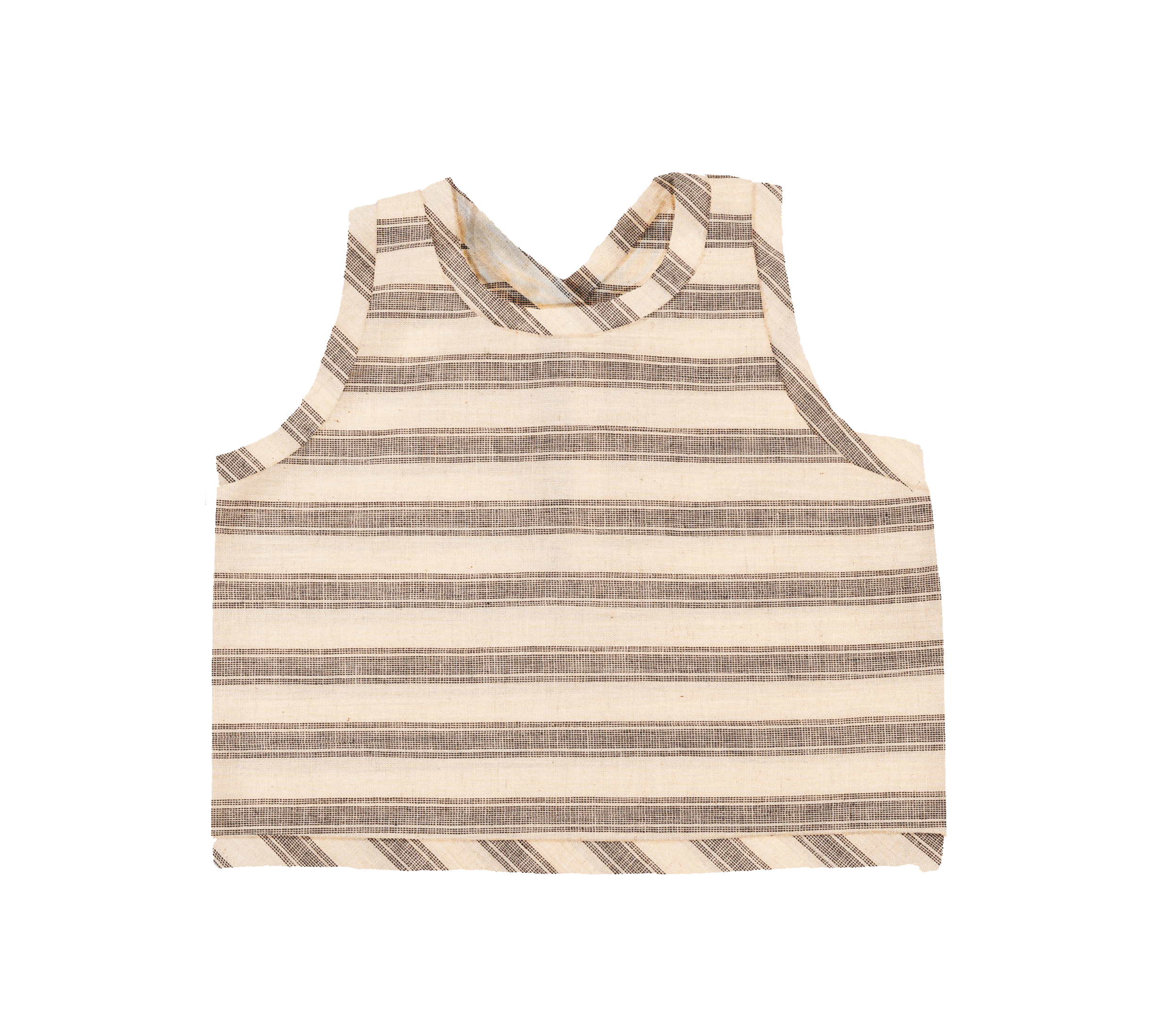 Crossback Top - Natural and Black Stripe 