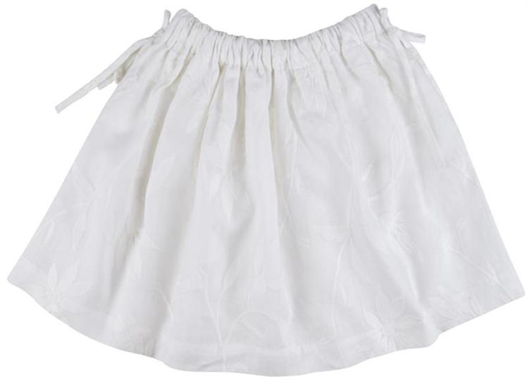 Embroidered linnen bow skirt