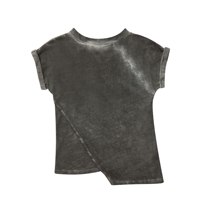 Layered Tee with Split Neckband 