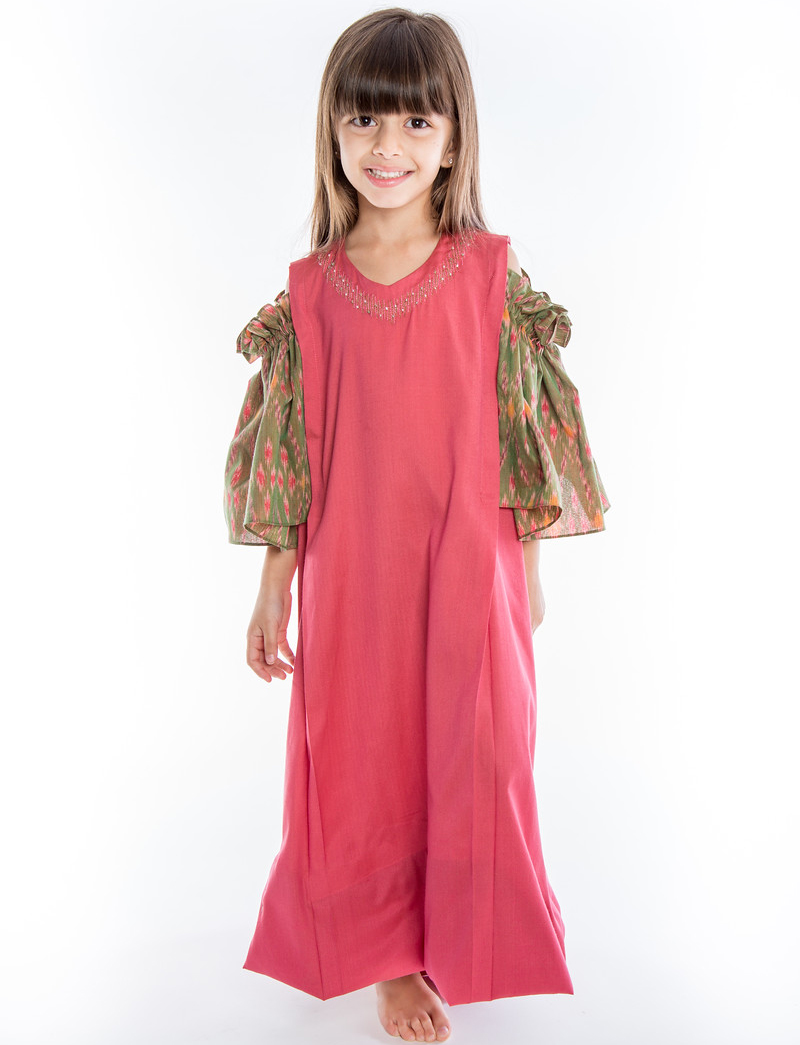  Myazaa - Pink and Green Kaftan