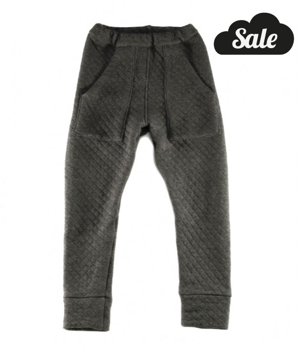 Quilted Pants - Charcoal
