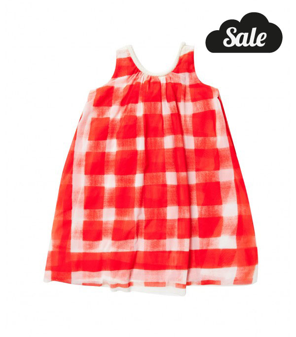  Tent Dress With Gingham Print 