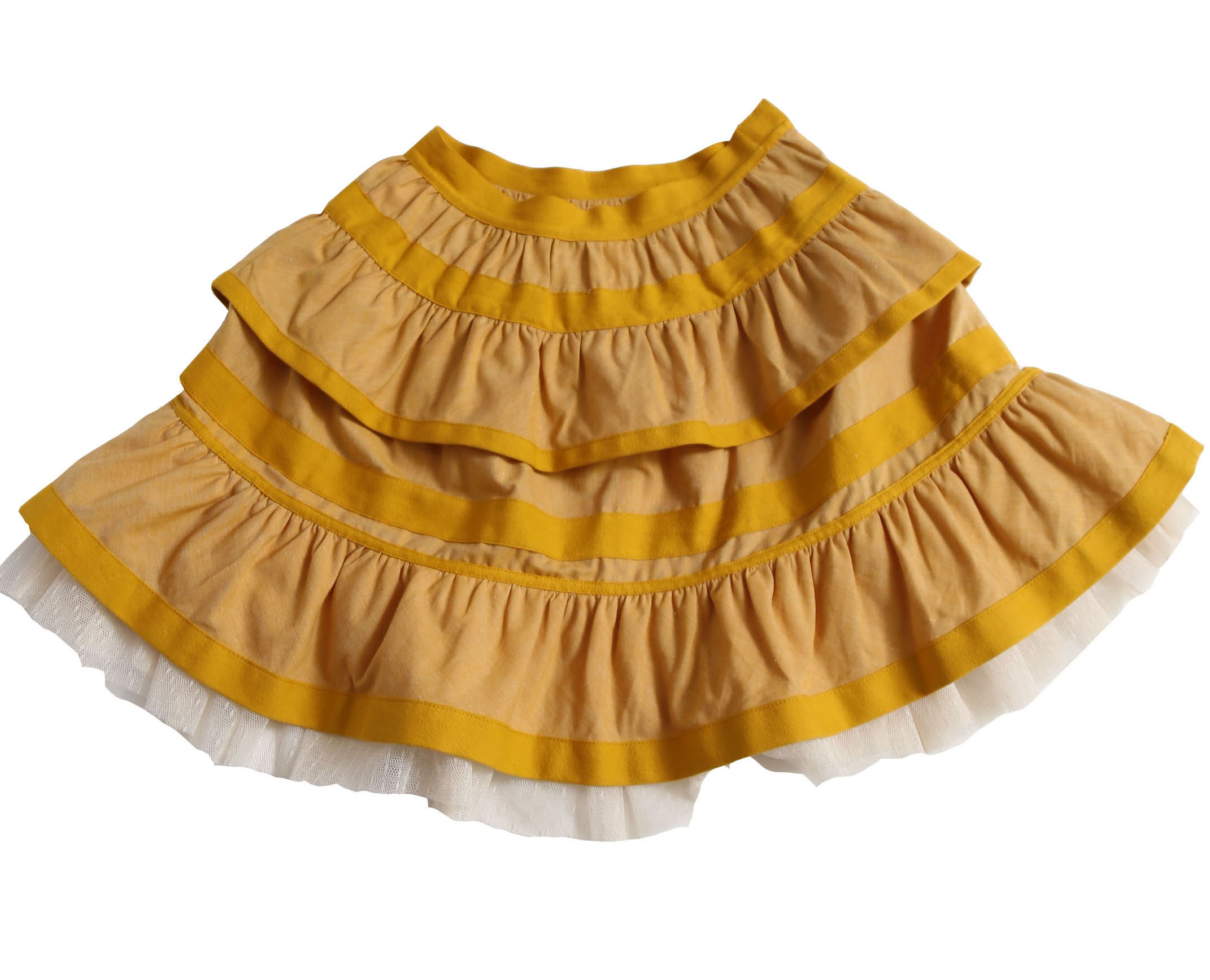     Tiered Ribbon Pollera Skirt