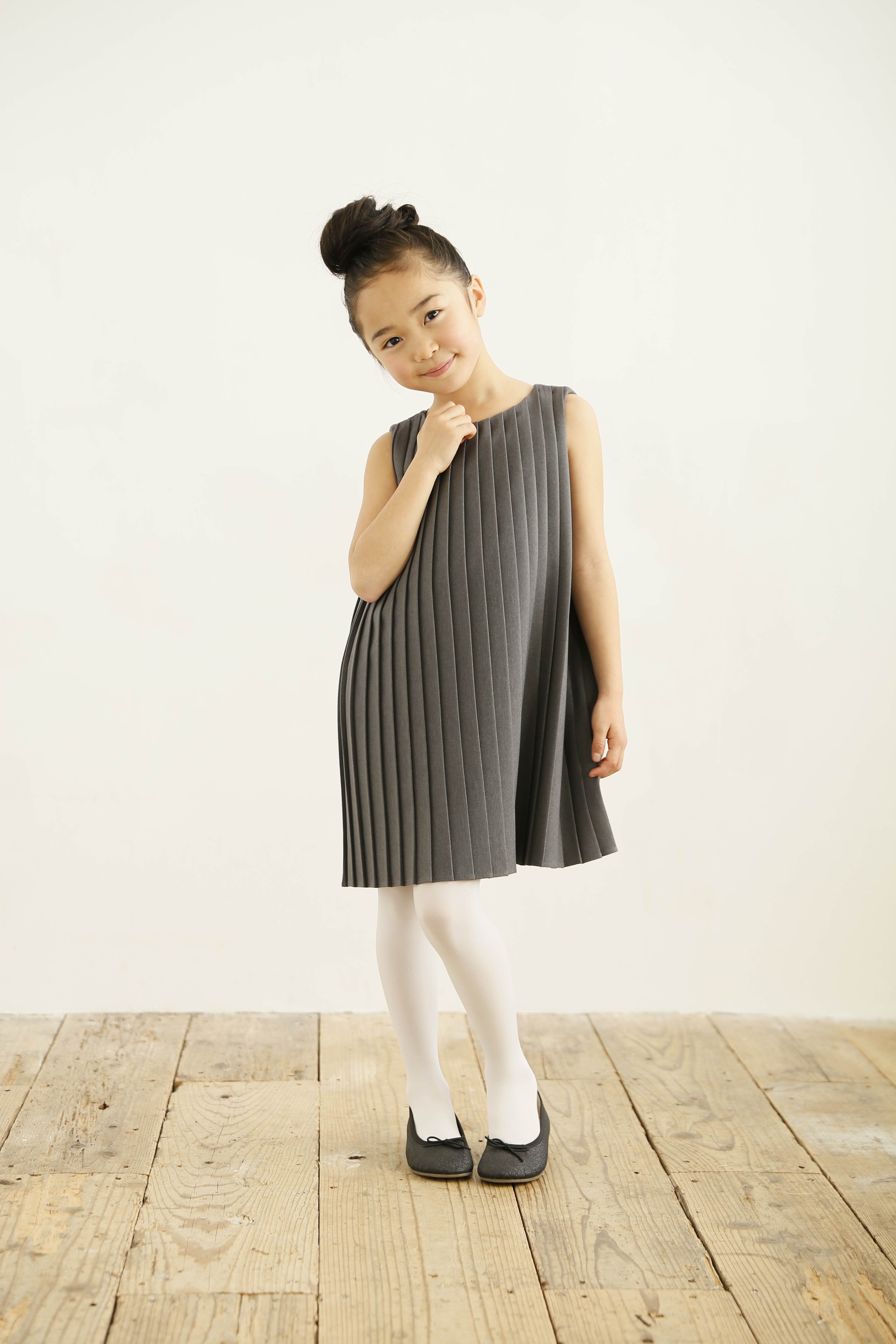 Wool Pleated Dress 