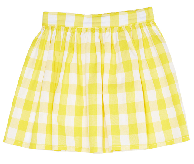                       Yellow gingham skirt 